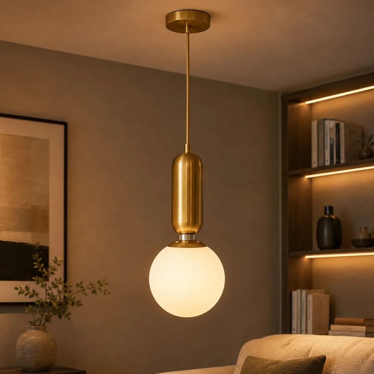 Suspension Capsule Globe Blanc